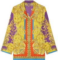 (Women) VERSACE SS22 Yellow Long Sleeve Collared Shirt 1004616-1A03489-5L290 (Women) VERSACE SS22 Yellow Long Sleeve Collared Shirt 1004616-1A03489-5L290