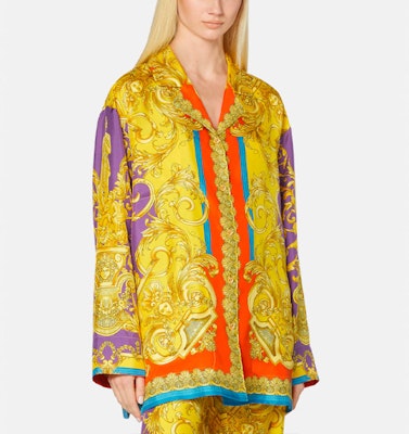 (W) VERSACE SS22 Kemeja Kuning Lengan Panjang Berkolar 1004616-1A03489-5L290 Shop (W) VERSACE SS22 Kemeja Kuning Lengan Panjang Berkolar 1004616-1A03489-5L290