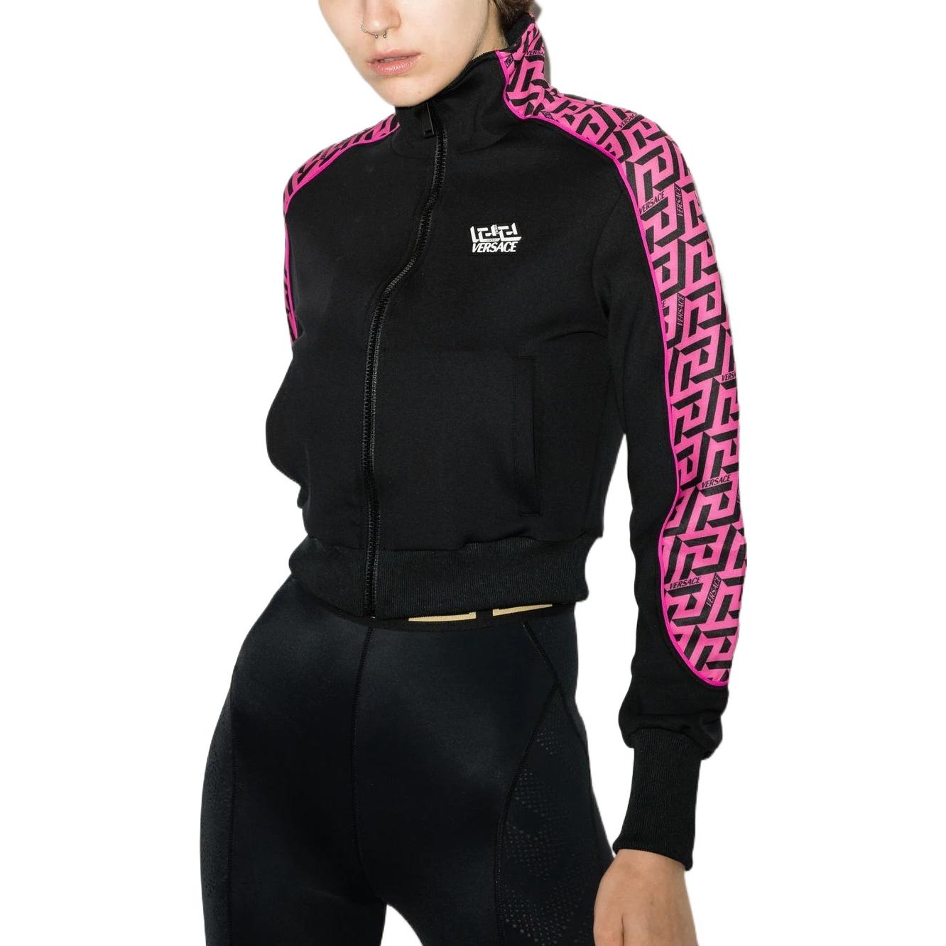 Lookbook (W) ヴェルサーチ SS22 レディース ジップアップ ジャケット ギリシャキー ブラック 1002080-1A01623-5P540