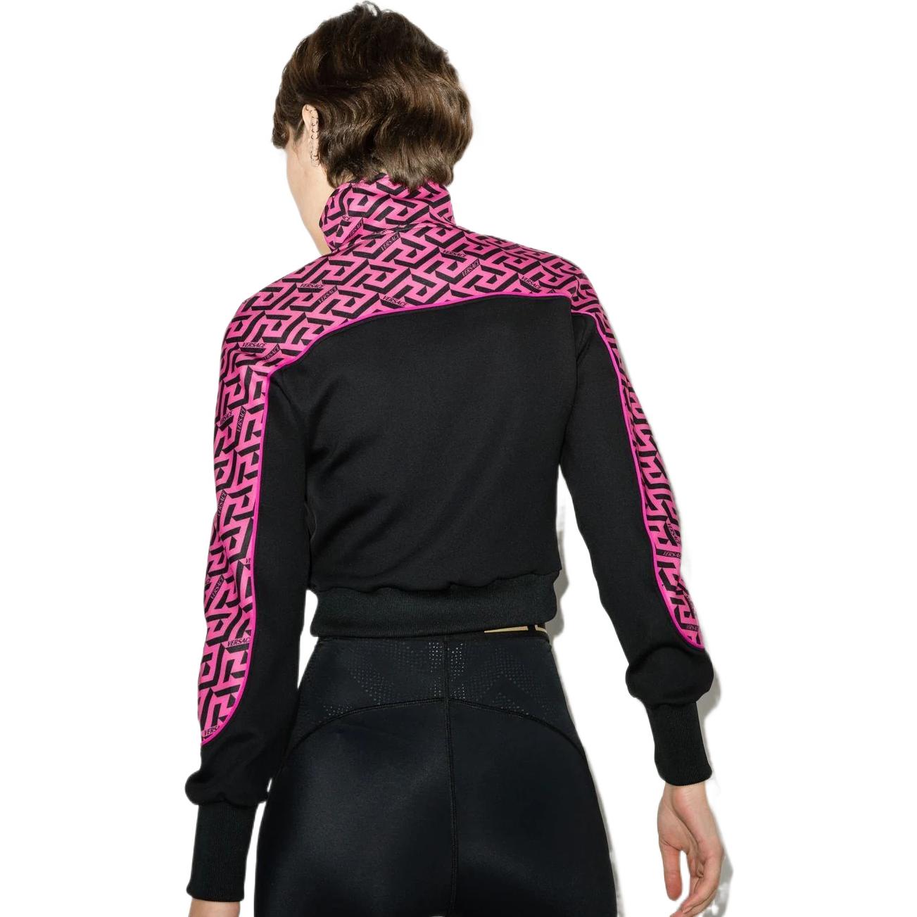 Shop (W) ヴェルサーチ SS22 レディース ジップアップ ジャケット ギリシャキー ブラック 1002080-1A01623-5P540