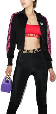 (W) ヴェルサーチ SS22 レディース ジップアップ ジャケット ギリシャキー ブラック 1002080-1A01623-5P540 Purchase (W) ヴェルサーチ SS22 レディース ジップアップ ジャケット ギリシャキー ブラック 1002080-1A01623-5P540