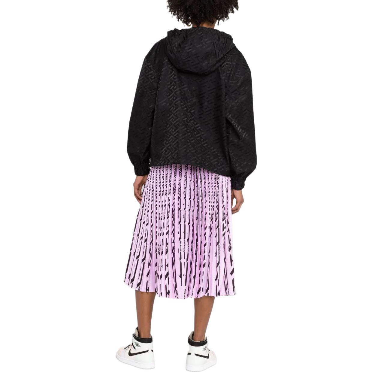 (Women) VERSACE SS22 Greek Logo Print Long Sleeve Track Jacket  Black 10041231-A01032-1B000 圖 4