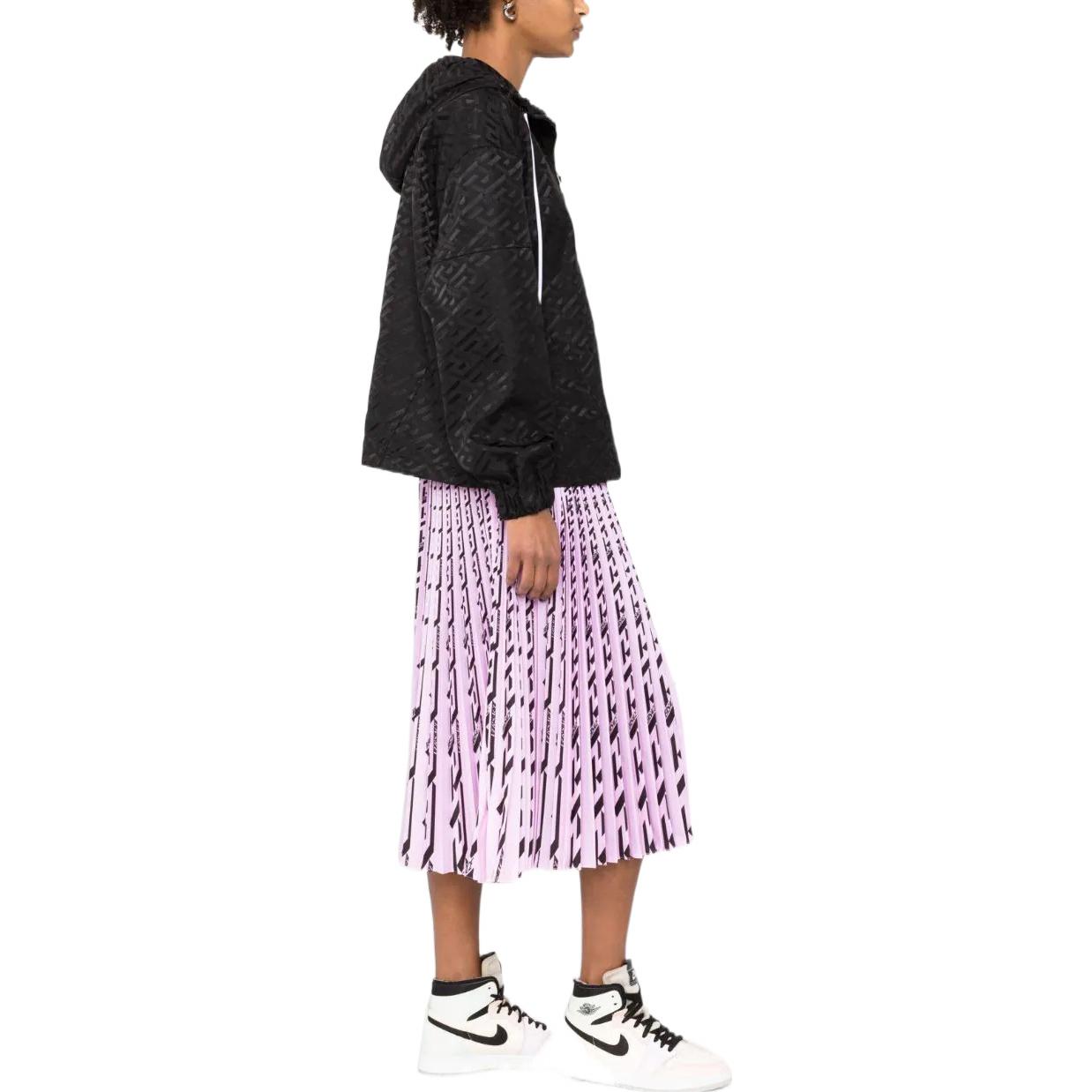 (Women) VERSACE SS22 Greek Logo Print Long Sleeve Track Jacket  Black 10041231-A01032-1B000 圖 5