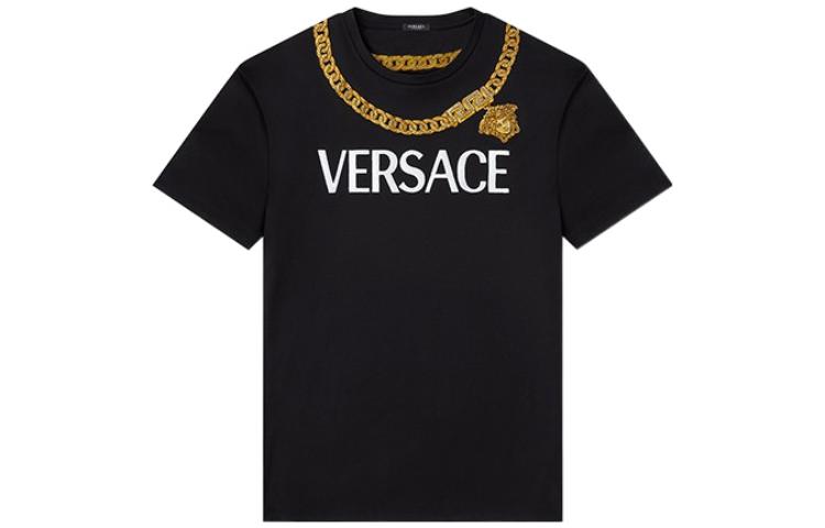 (Women) VERSACE SS22 Medusa Logo Print T-Shirt  Plain Design Meta 1004159-1A02991-2B070