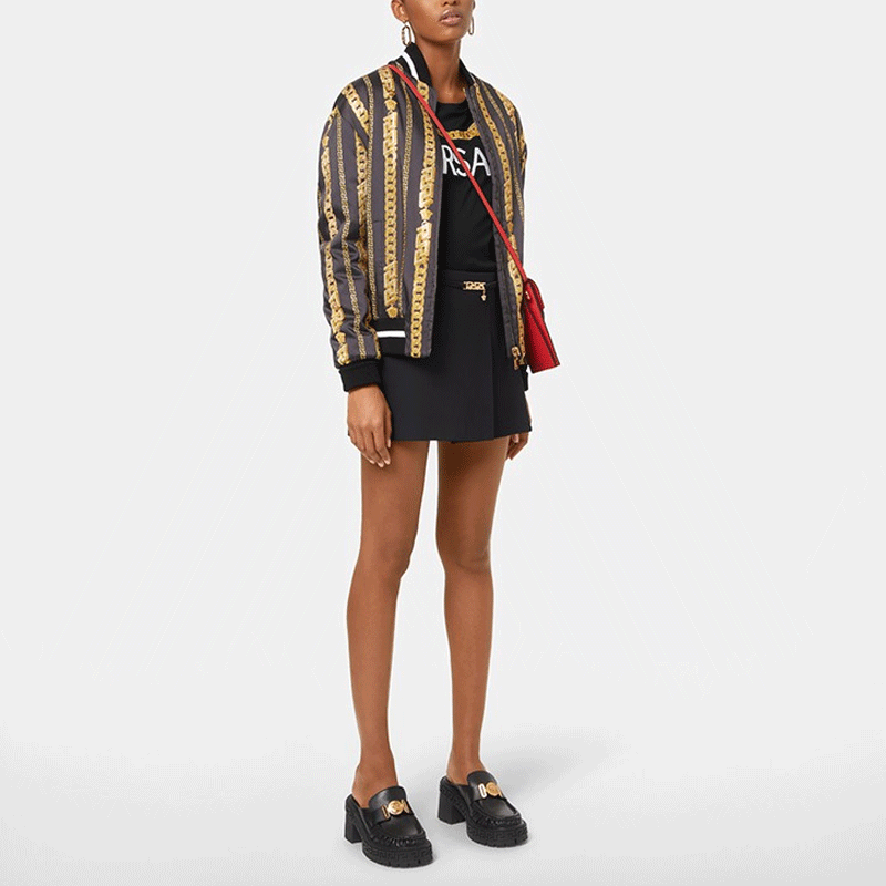 Lookbook (Women) VERSACE SS22 Medusa Logo Print T-Shirt  Plain Design Meta 1004159-1A02991-2B070