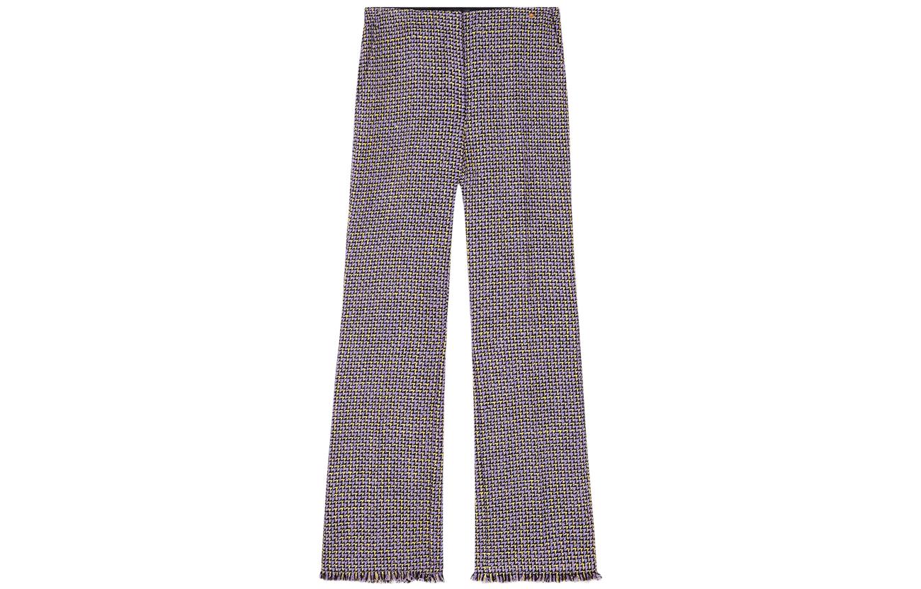 (Women) VERSACE SS22 Medusa Tweed Trousers Women’s Light Purple. 1004346-1A02852-6L110