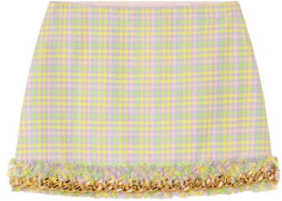 (W) ヴェルサーチ SS22 パターンツイードチェーン Aラインカジュアルスカート イエロー レディース 1003977-1A02937-6Y060 Order (W) ヴェルサーチ SS22 パターンツイードチェーン Aラインカジュアルスカート イエロー レディース 1003977-1A02937-6Y060