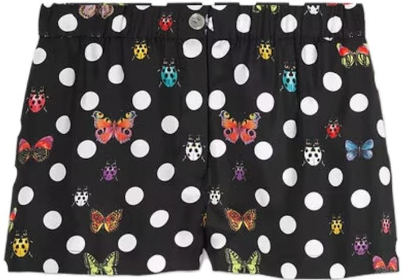 (Women) VERSACE SS23 Black Butterfly Polka Dot Print Straight Shorts 1011291-1A08285-5B020 Buy (Women) VERSACE SS23 Black Butterfly Polka Dot Print Straight Shorts 1011291-1A08285-5B020