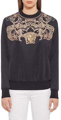 (W) 范思哲 SS23 黑色圆领长袖印花图案卫衣 A79176-A218183-A1008 Shop (W) 范思哲 SS23 黑色圆领长袖印花图案卫衣 A79176-A218183-A1008