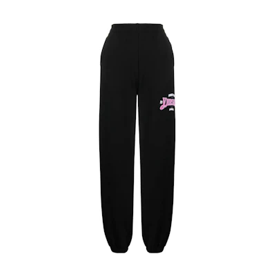 (Women) VERSACE SS23 Black Jogger Knit Pants with Letter Logo Print. 1011736-1A08598-6BD50