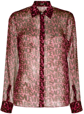 (W) VERSACE SS23 黑色透視印花logo紐扣襯衫 1008228-1A07274-5BA50 Order (W) VERSACE SS23 黑色透視印花logo紐扣襯衫 1008228-1A07274-5BA50