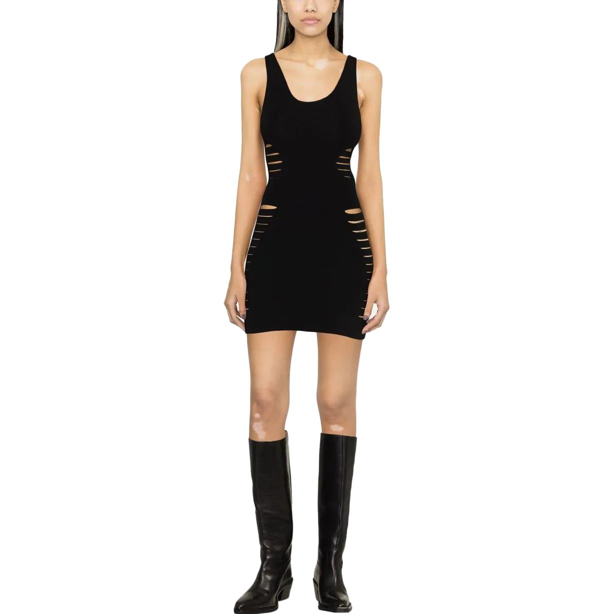 Lookbook (W) VERSACE SS23 黑色無袖鏤空針織洋裝 10099781-A07172-1B000