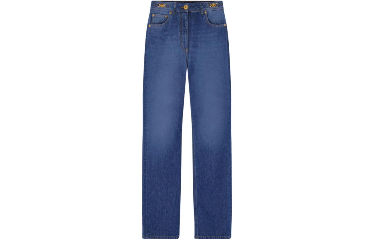 (Women) VERSACE SS23  High-Waisted Straight-Leg Jeans Blue 1011519-1A07079-1D100 圖 2