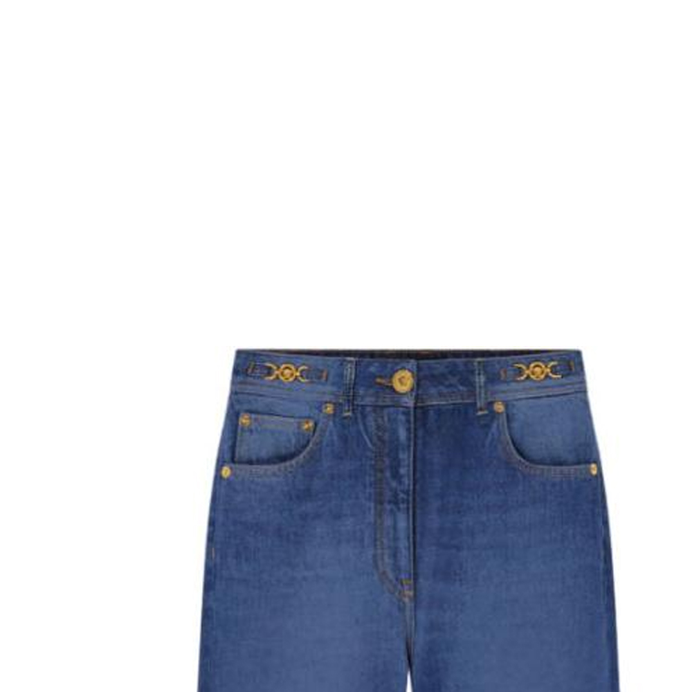 (Women) VERSACE SS23  High-Waisted Straight-Leg Jeans Blue 1011519-1A07079-1D100 圖 6