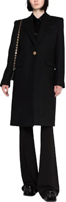 (W) VERSACE SS23 素色翻領長袖外套 黑色 1009162-1A05411-1B000 Lookbook (W) VERSACE SS23 素色翻領長袖外套 黑色 1009162-1A05411-1B000