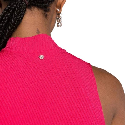 (W) VERSACE SS23 純色無袖針織背心 - 粉色 1009833-1A07082-1PM60 Details for (W) VERSACE SS23 純色無袖針織背心 - 粉色 1009833-1A07082-1PM60