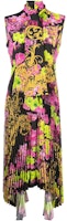 (Women) VERSACE SS23 Floral Print Pleated Sleeveless Dress Multicolor . 10091491-A06641-5B100 (Women) VERSACE SS23 Floral Print Pleated Sleeveless Dress Multicolor . 10091491-A06641-5B100
