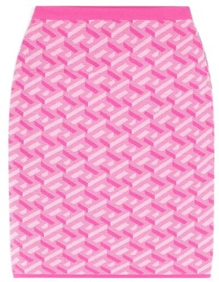 (W) Falda de punto jacquard geométrica rosa Año Nuevo Lunar Mujer VERSACE SS23 1009267-1A06677-5P780 Order (W) Falda de punto jacquard geométrica rosa Año Nuevo Lunar Mujer VERSACE SS23 1009267-1A06677-5P780