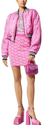 (W) Falda de punto jacquard geométrica rosa Año Nuevo Lunar Mujer VERSACE SS23 1009267-1A06677-5P780 Lookbook (W) Falda de punto jacquard geométrica rosa Año Nuevo Lunar Mujer VERSACE SS23 1009267-1A06677-5P780