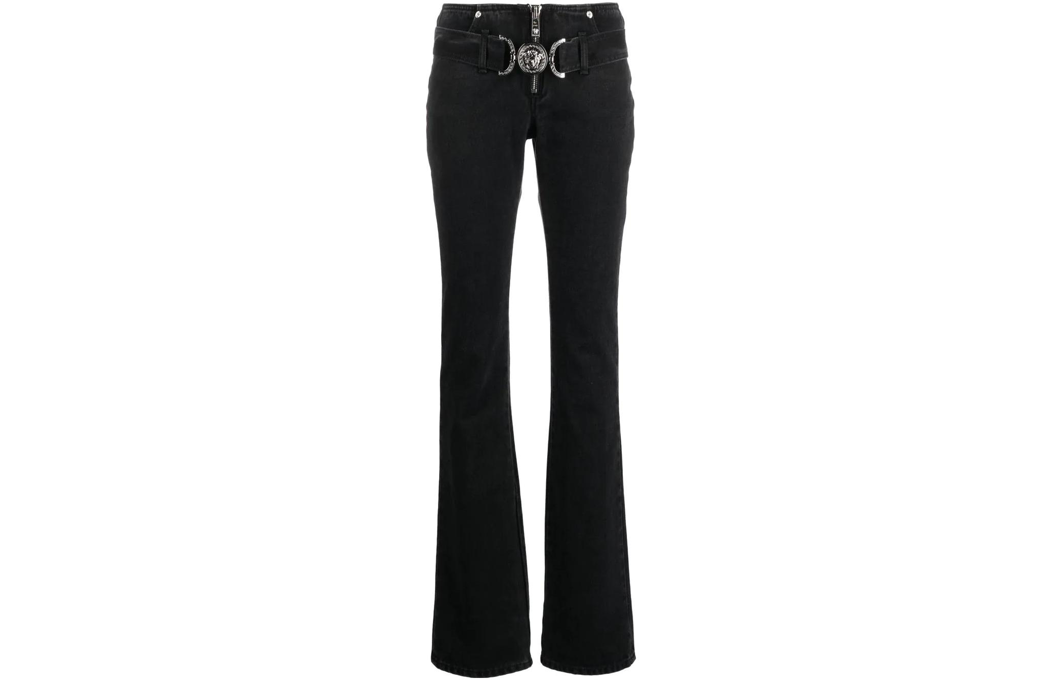 (Women) VERSACE SS23 Medusa Flare Jeans Women - Black 1009765-1A07238-1D510