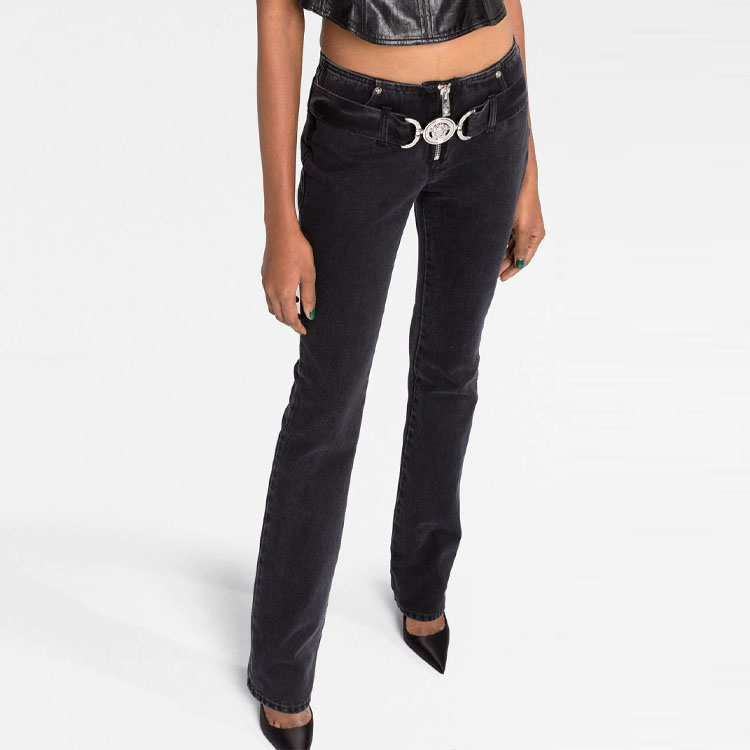 Details for (W) VERSACE SS23 Vaqueros Acampanados Medusa Mujer - Negro 1009765-1A07238-1D510