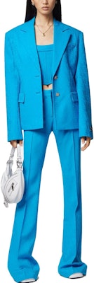(W) 베르사체 SS23 모노그램 싱글 브레스트 블레이저 블루 1011286-1A08198-1VB70 Lookbook (W) 베르사체 SS23 모노그램 싱글 브레스트 블레이저 블루 1011286-1A08198-1VB70
