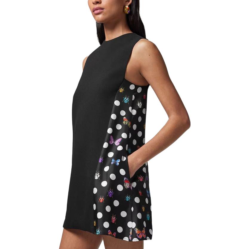 Purchase (Women) VERSACE SS23 Polka Dot Butterfly Print Sleeveless Dress Women’s Black 1011635-1A08561-5B020