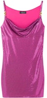 (Women) VERSACE SS23 Purple Sequined Draped Sleeveless Mini Dress for Women 1009192-1A00572-1PF00 (Women) VERSACE SS23 Purple Sequined Draped Sleeveless Mini Dress for Women 1009192-1A00572-1PF00