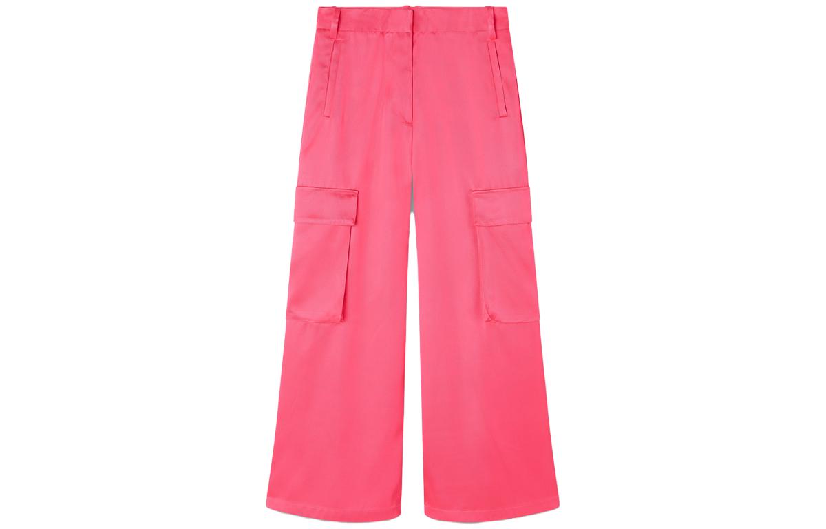 Order (Women) VERSACE SS23 Solid Straight-Leg Cargo Pants Women’s Pink 1010803-1A06838-1PM60