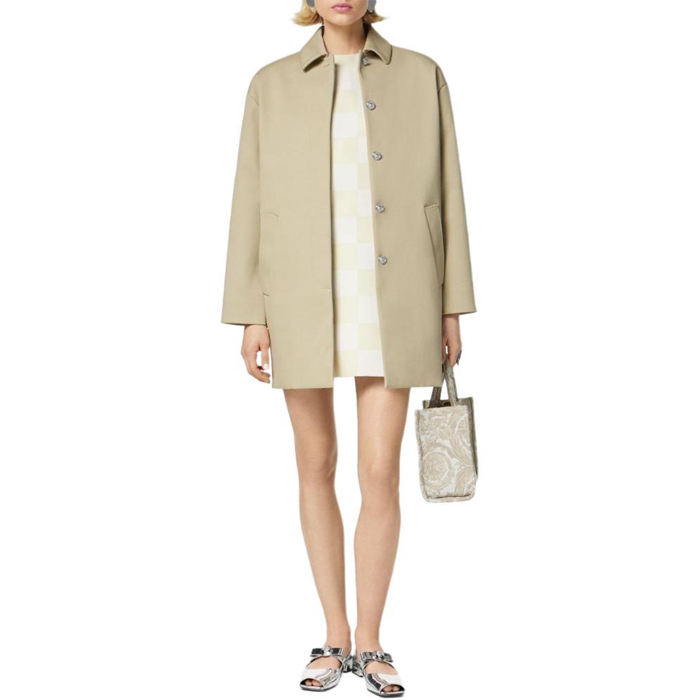 Lookbook (W) 范思哲 SS24 米色单排扣长袖外套. 1015077-1A10770-1KD40