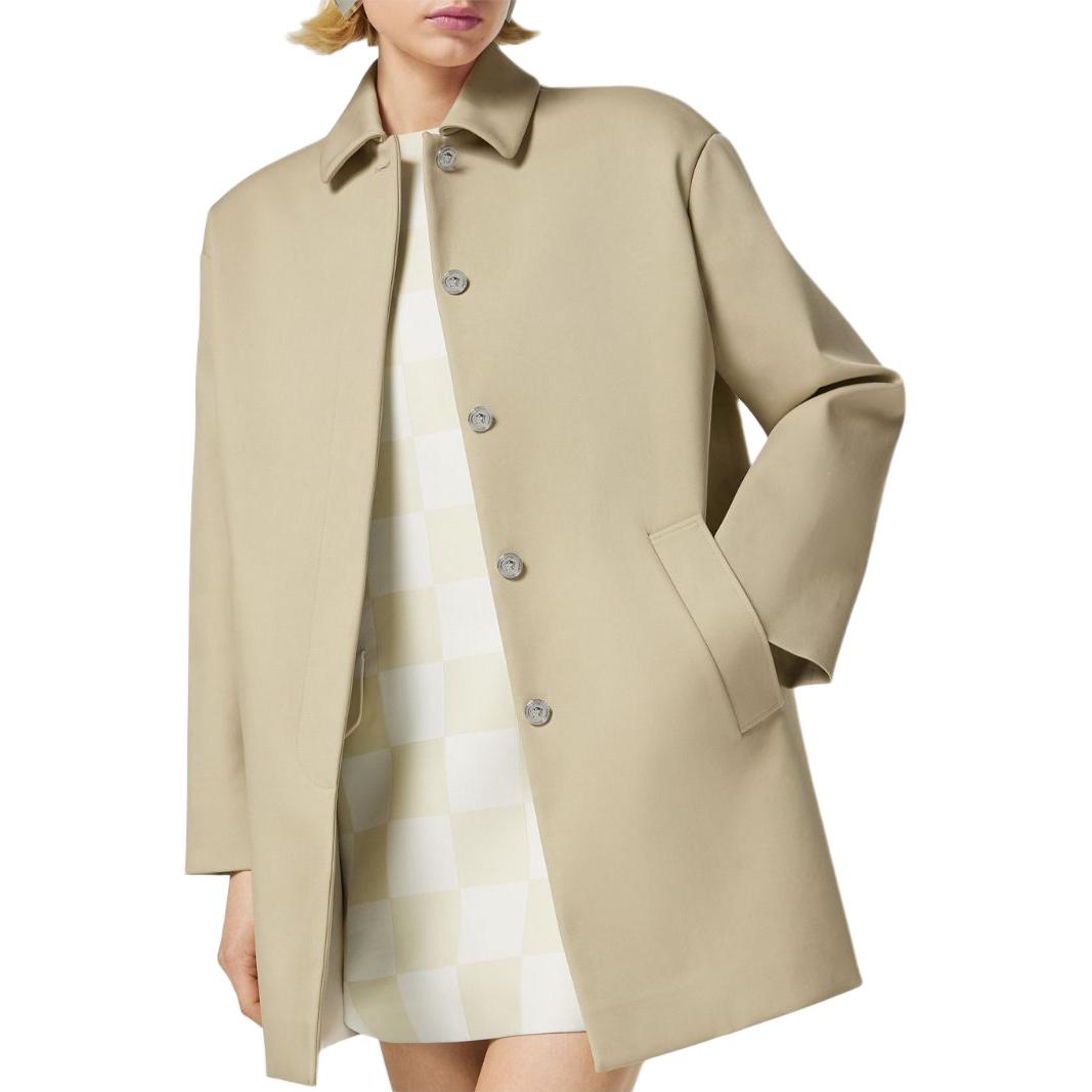Details for (W) 范思哲 SS24 米色单排扣长袖外套. 1015077-1A10770-1KD40