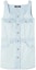 Order (W) ヴェルサーチ SS24 スクエアネックラインとゴムウエストのブルー袖なしドレス 1015044-1A10425-1D700