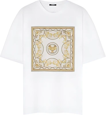 (W) VERSACE SS24 白色花卉印花圓領直版T恤 1016291-1A11722-2W070 Buy (W) VERSACE SS24 白色花卉印花圓領直版T恤 1016291-1A11722-2W070