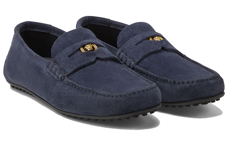 (W) Versace Suede Loafers 'Navy Blue' 圖 3