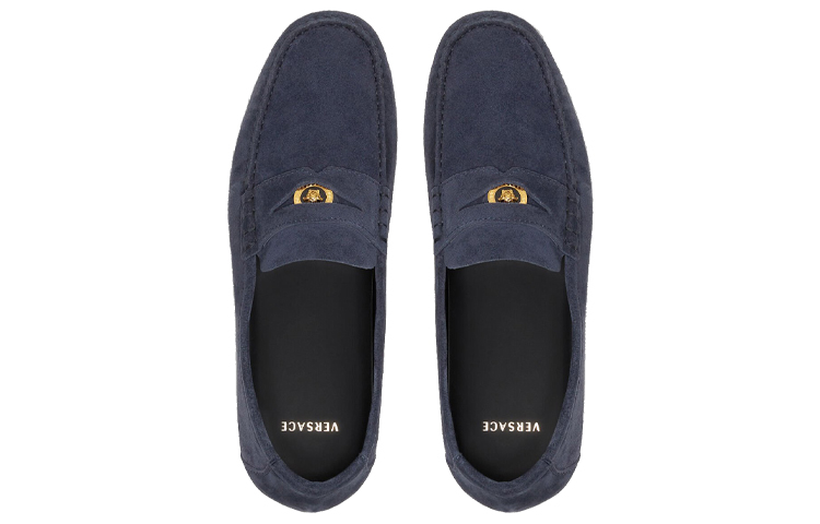 (W) Versace Suede Loafers 'Navy Blue' 圖 4