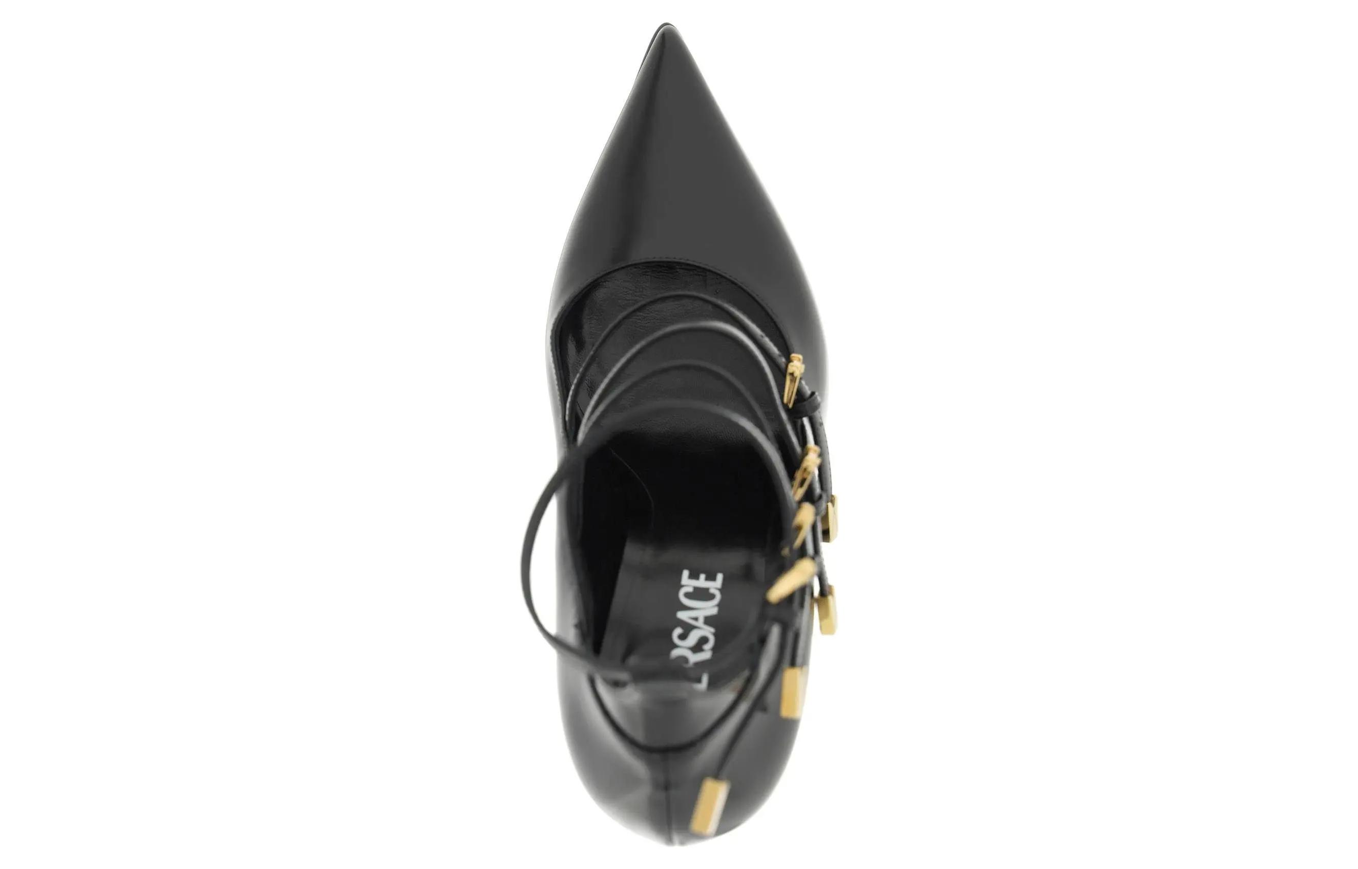 Shop (W) Versace Tempest Tacones Plataforma Hebilla Negro 1009469-DVT51_1B00V