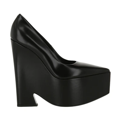 (W) Versace Tempest Platform Pumps Black