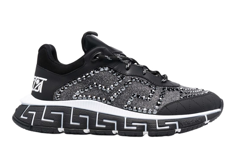 (W) Versace Trigreca Crystals Black Grey White