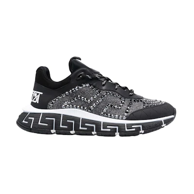 (W) Versace Trigreca Crystals Black Grey White