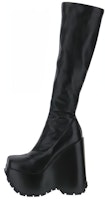 (Women) Versace Triplatform High-Top Boot 'Black Leather' 1005666-1A04283_1B000 (Women) Versace Triplatform High-Top Boot 'Black Leather' 1005666-1A04283_1B000