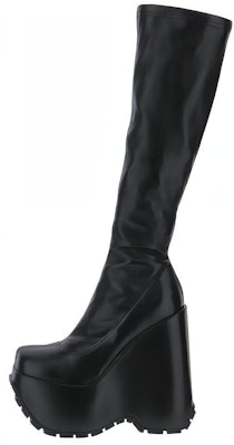 (Women) Versace Triplatform High-Top Boot 'Black Leather' 1005666-1A04283_1B000 Buy (Women) Versace Triplatform High-Top Boot 'Black Leather' 1005666-1A04283_1B000
