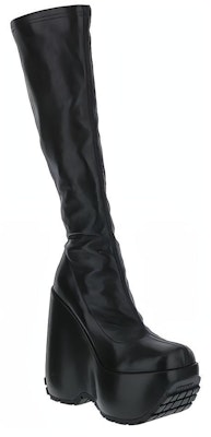 (Women) Versace Triplatform High-Top Boot 'Black Leather' 1005666-1A04283_1B000 Order (Women) Versace Triplatform High-Top Boot 'Black Leather' 1005666-1A04283_1B000