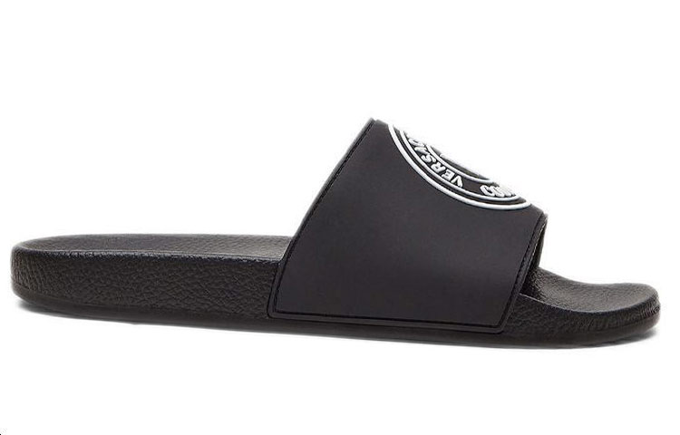 (W) Versace V-Emblem Rubber Slide 'Black' 圖 2