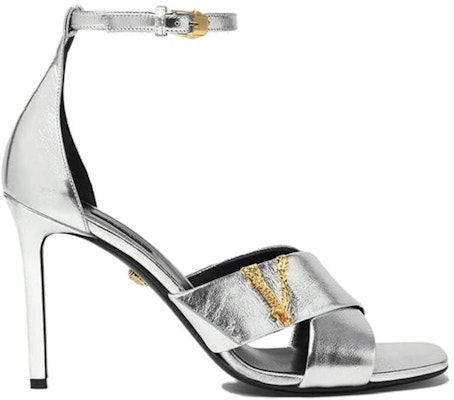 (Women) Versace Virtus High Heel Sandals 'Silver' DST611N-DVL15_1E01V Order (Women) Versace Virtus High Heel Sandals 'Silver' DST611N-DVL15_1E01V