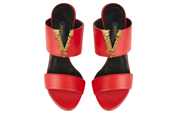 (W) Versace Virtus High-Heeled Sandals 'Red' 圖 5