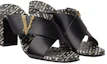 Lookbook VERSACE 范思哲 Virtus La Greca 印花皮穆勒高跟鞋 女款 黑色