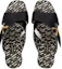 Shop VERSACE 范思哲 Virtus La Greca 印花皮穆勒高跟鞋 女款 黑色
