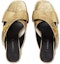 Shop (W) Sandal Tumit Tinggi Kulit Versace Virtus 'Emas' DST570M-DVL15_1X00V