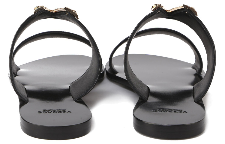 (W) Versace Virtus Leather Slide 'Black' 圖 5