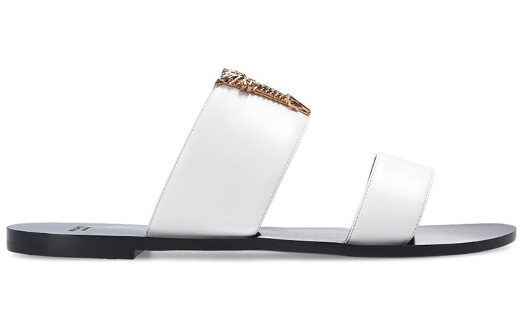 (W) Versace Virtus Leather Slides 'White' 圖 2